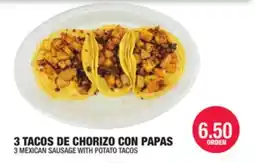 Carnicerias Jimenez 3 MEXICAN SAUSAGE WITH POTATO TACOS offer