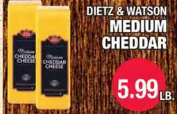 Carnicerias Jimenez DIETZ & WATSON MEDIUM CHEDDAR offer