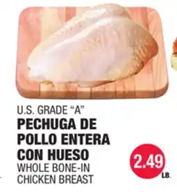 Carnicerias Jimenez U.S. GRADE A PECHUGA DE POLLO ENTERA CON HUESO offer