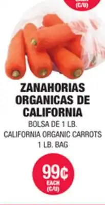 Carnicerias Jimenez ZANAHORIAS ORGANICAS DE CALIFORNIA offer