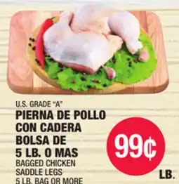 Carnicerias Jimenez U.S. GRADE A PIERNA DE POLLO CON CADERA BOLSA DE 5 LB. O MAS offer