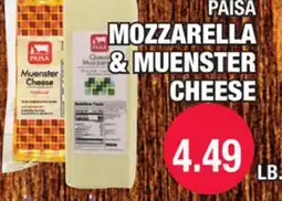 Carnicerias Jimenez PAISA MOZZARELLA & MUESNTER CHEESE offer