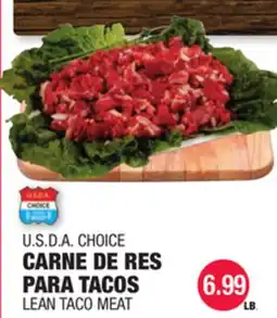 Carnicerias Jimenez U.S.D.A CHOICE CARNE DE RES PARA TACOS offer
