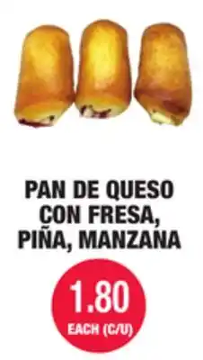Carnicerias Jimenez PAN DE QUESO CON FRESA, PIÑA, MANZANA offer