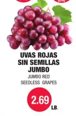 Carnicerias Jimenez JUMBO RED SEEDLESS GRAPES offer