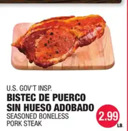 Carnicerias Jimenez U.S. GOV'T INSP. BISTEC DE PUEBCO SIN HUESO ADOBADO offer