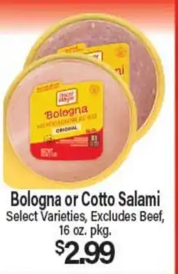 Angelo Caputo's Fresh Market Bologna or Cotto Salami offer