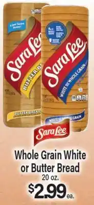 Angelo Caputo's Fresh Market Sara Lee Whole Grain White or Butter Bread offer