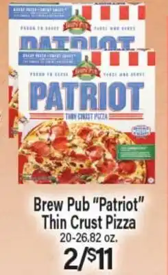 Angelo Caputo's Fresh Market Brew Pub Patriot Thin Crust Pizza offer