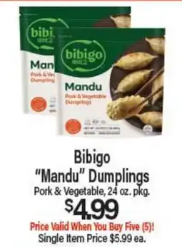 Angelo Caputo's Fresh Market Bibigo Mandu Dumplings offer