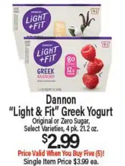 Angelo Caputo's Fresh Market Dannon Light & Fit Greek Yogurt offer