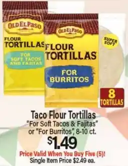 Angelo Caputo's Fresh Market Taco Flour Tortillas offer