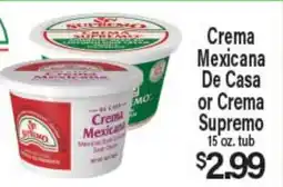 Angelo Caputo's Fresh Market Crema Mexicana De Casa or Crema Supremo offer