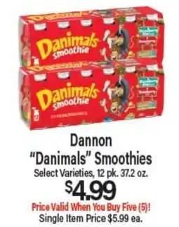 Angelo Caputo's Fresh Market Dannon Danimals Smoothies offer