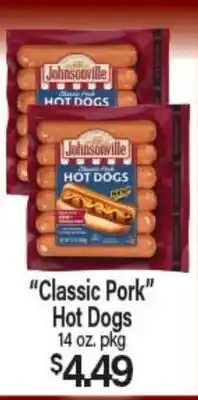 Angelo Caputo's Fresh Market Classic Pork Hot Dogs offer