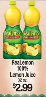 Angelo Caputo's Fresh Market ReaLemon 100% Lemon Juice offer