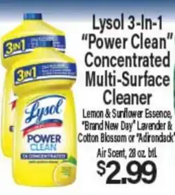 Angelo Caputo's Fresh Market Lysol 3-In-1 Power Clean Concentrated Multi-Surface Cleaner offer