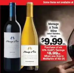Angelo Caputo's Fresh Market Menage A Trois Wine offer