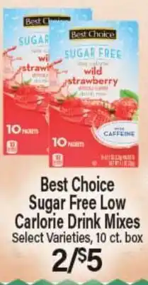 Angelo Caputo's Fresh Market Best Choice Sugar Free Low Calorie Drink Mixes offer