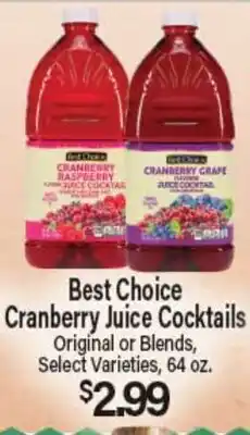 Angelo Caputo's Fresh Market Best Choice Cranberry Juice Cocktails offer