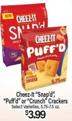 Angelo Caputo's Fresh Market Cheez-It Snap'd, Puff'd or Crunch Crackers offer