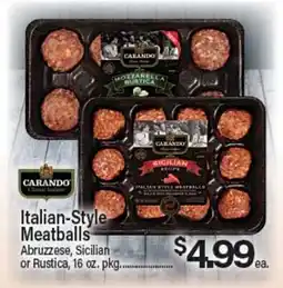 Angelo Caputo's Fresh Market CARANDO Classic Italian Style Meatballs offer