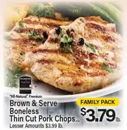 Angelo Caputo's Fresh Market Brown & Serve Boneless Thin Cut Pork Chops offer