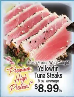 Angelo Caputo's Fresh Market Fresh Frozen Wild Caught Yellowfin Tuna Steaks offer