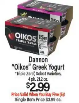 Angelo Caputo's Fresh Market Dannon Oikos Greek Yogurt offer