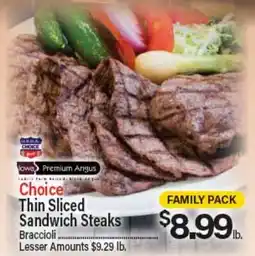 Angelo Caputo's Fresh Market Choice Thin Sliced Sandwich Steaks Braccioli offer