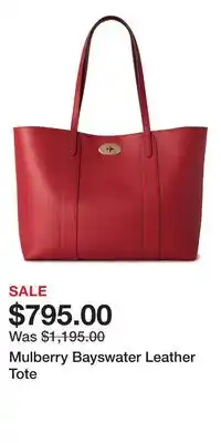 Nordstrom Mulberry Bayswater Leather Tote offer