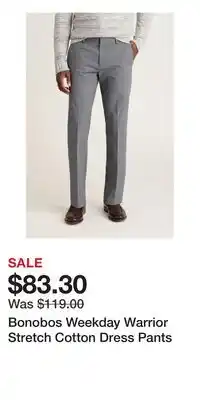 Nordstrom Bonobos Weekday Warrior Stretch Cotton Dress Pants offer