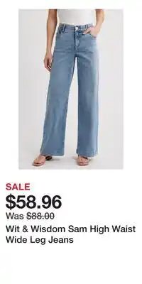 Nordstrom Wit & Wisdom Sam High Waist Wide Leg Jeans offer