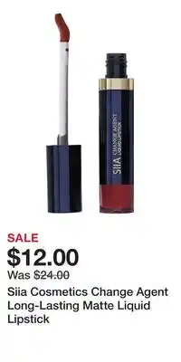Nordstrom Siia Cosmetics Change Agent Long-Lasting Matte Liquid Lipstick offer