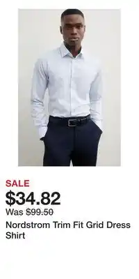 Nordstrom Nordstrom Trim Fit Grid Dress Shirt offer