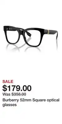 Nordstrom Burberry 52mm Square optical glasses offer