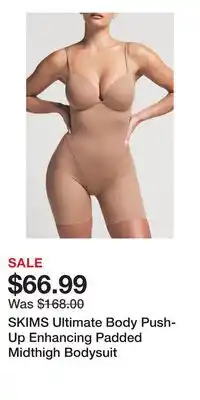 Nordstrom SKIMS Ultimate Body Push-Up Enhancing Padded Midthigh Bodysuit offer