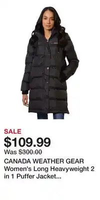 Nordstrom CANADA WEATHER GEAR Women's Long Heavyweight 2 in 1 Puffer Jacket and Vest offer
