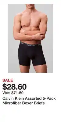 Nordstrom Calvin Klein Assorted 5-Pack Microfiber Boxer Briefs offer