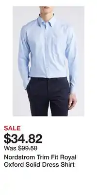 Nordstrom Nordstrom Trim Fit Royal Oxford Solid Dress Shirt offer
