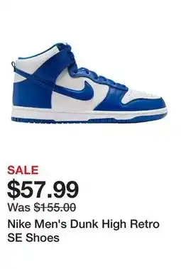 Dick's Sporting Goods Nike Men's Dunk High Retro SE Shoes offer