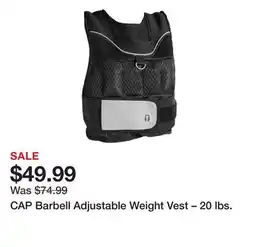 Dick's Sporting Goods CAP Barbell Adjustable Weight Vest – 20 lbs offer