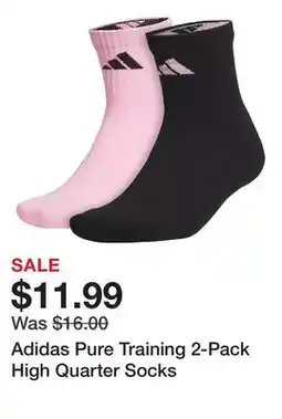 Dick's Sporting Goods Adidas Pure Training 2-Pack High Quarter Socks offer