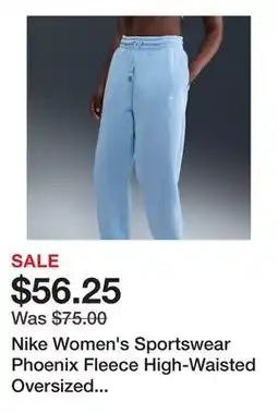 Dick's Sporting Goods Nike Women's Sportswear Phoenix Fleece High-Waisted Oversized Sweatpants offer