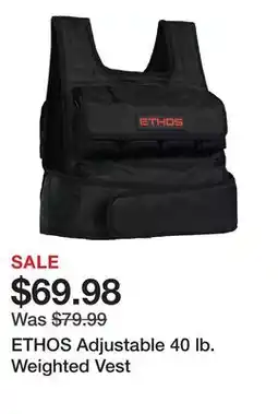 Dick's Sporting Goods ETHOS Adjustable 40 lb. Weighted Vest offer