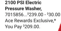Ace Hardware Craftsman 2100 PSI Electric Pressure Washer offer