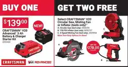 Ace Hardware CRAFTSMAN V20 Advanced 3 Ah Battery & Charger Starter Kit offer