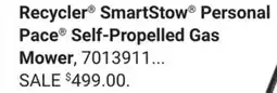 Ace Hardware TORO Recycler SmartStow Personal Pace Self-Propelled Gas Mower offer