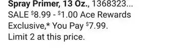 Ace Hardware Spray Primer, 13 Oz offer