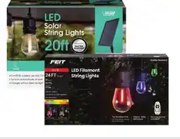 Ace Hardware Feit Electric 20' LED Solar String Lights or 24' Color-Changing LED Filament String Lights offer